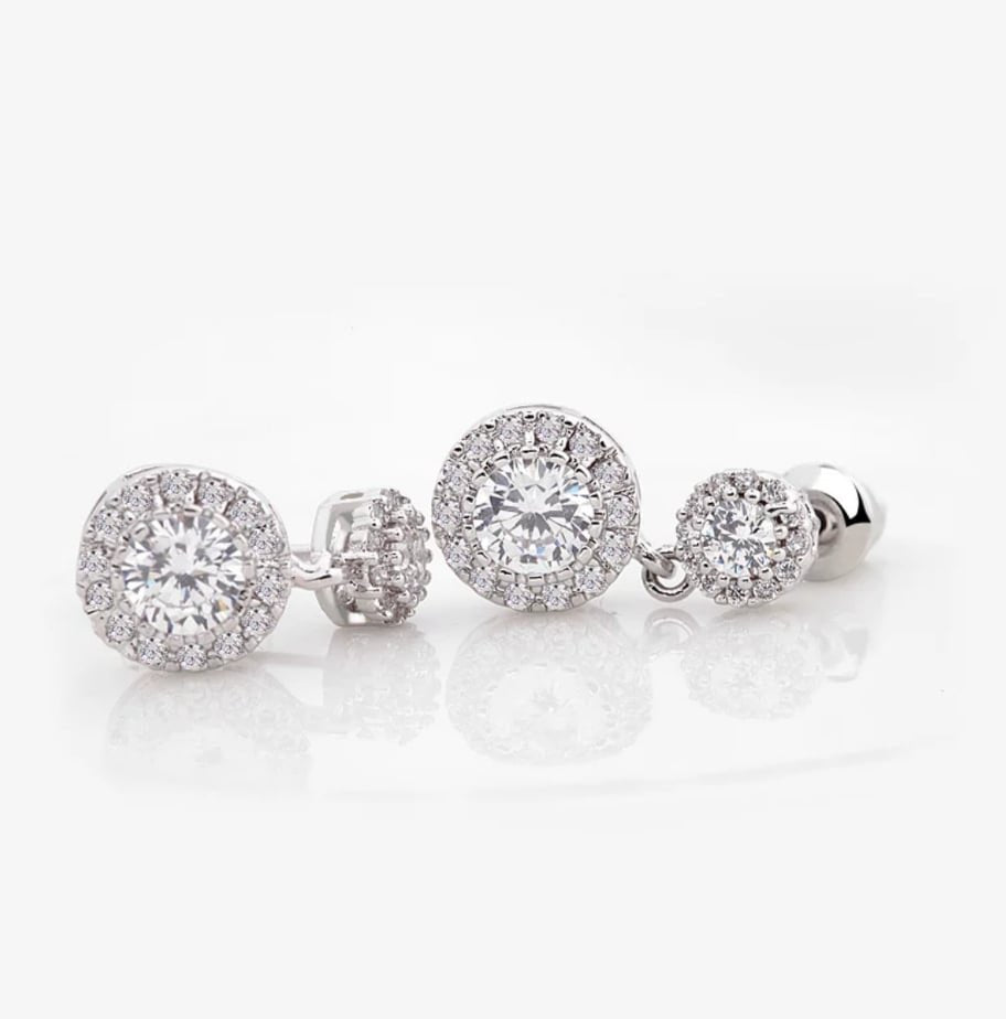 'DANIELLA' SIMULATED DIAMOND EARRINGS