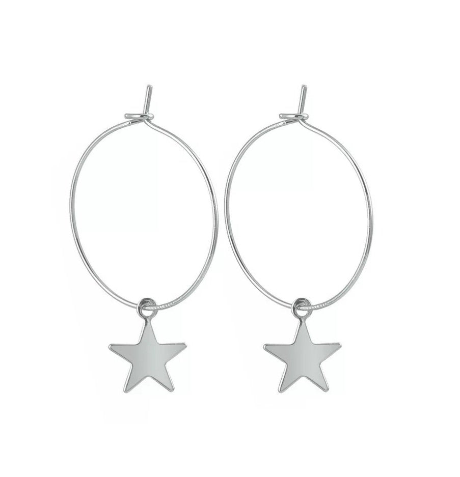 SILVER LITTLE STAR EARRINGS