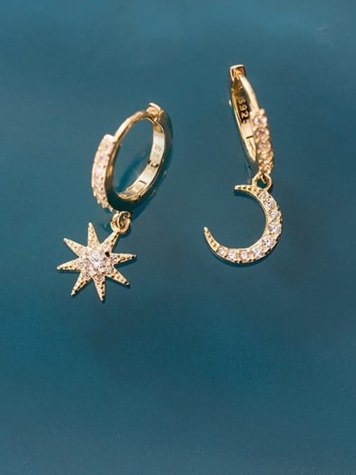 GOLD MOON & STARS EARRINGS