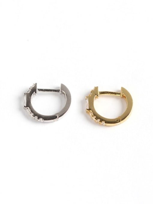 GOLD SLIM SPARKLE HUGGIE EARRINGS