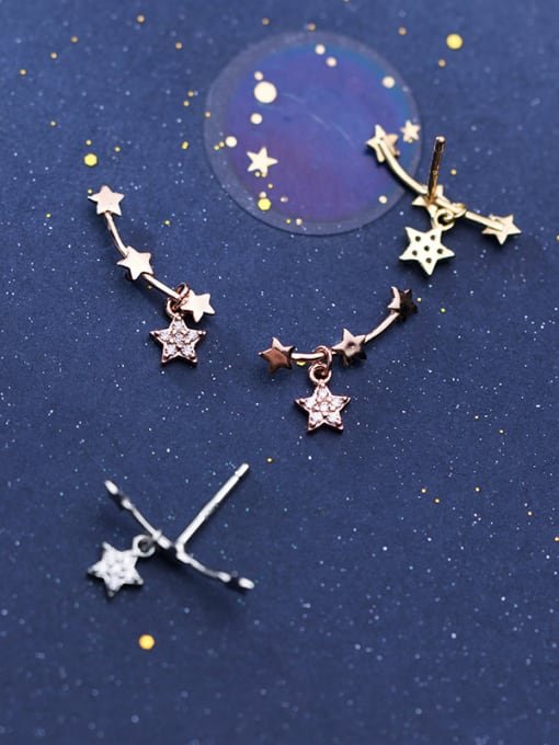 STERLING SILVER STAR EAR CLIMBER