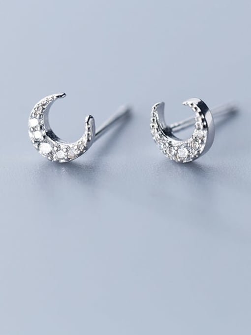 SILVER LITTLE MOON EARRINGS