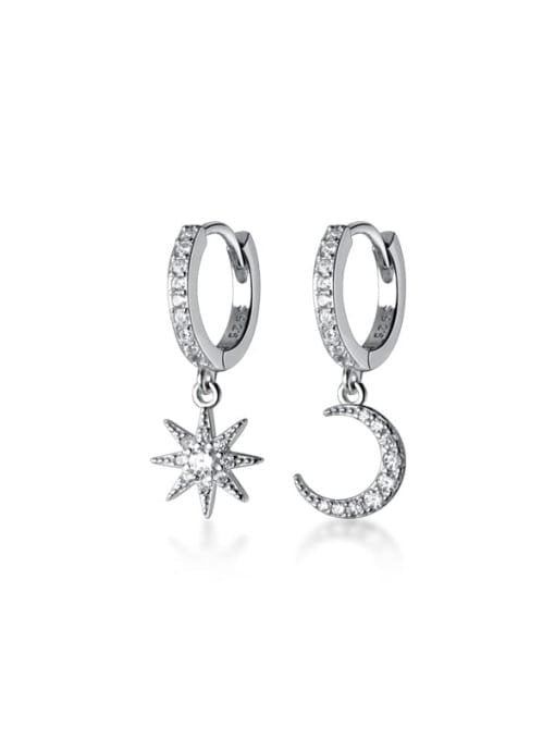 SILVER MOON & STAR EARRINGS