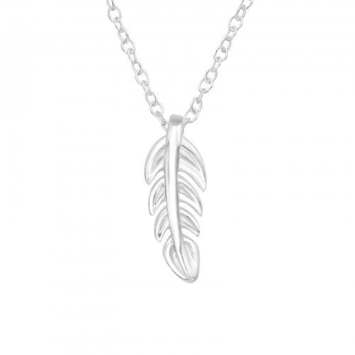 STERLING SILVER LEAF NECKLACE