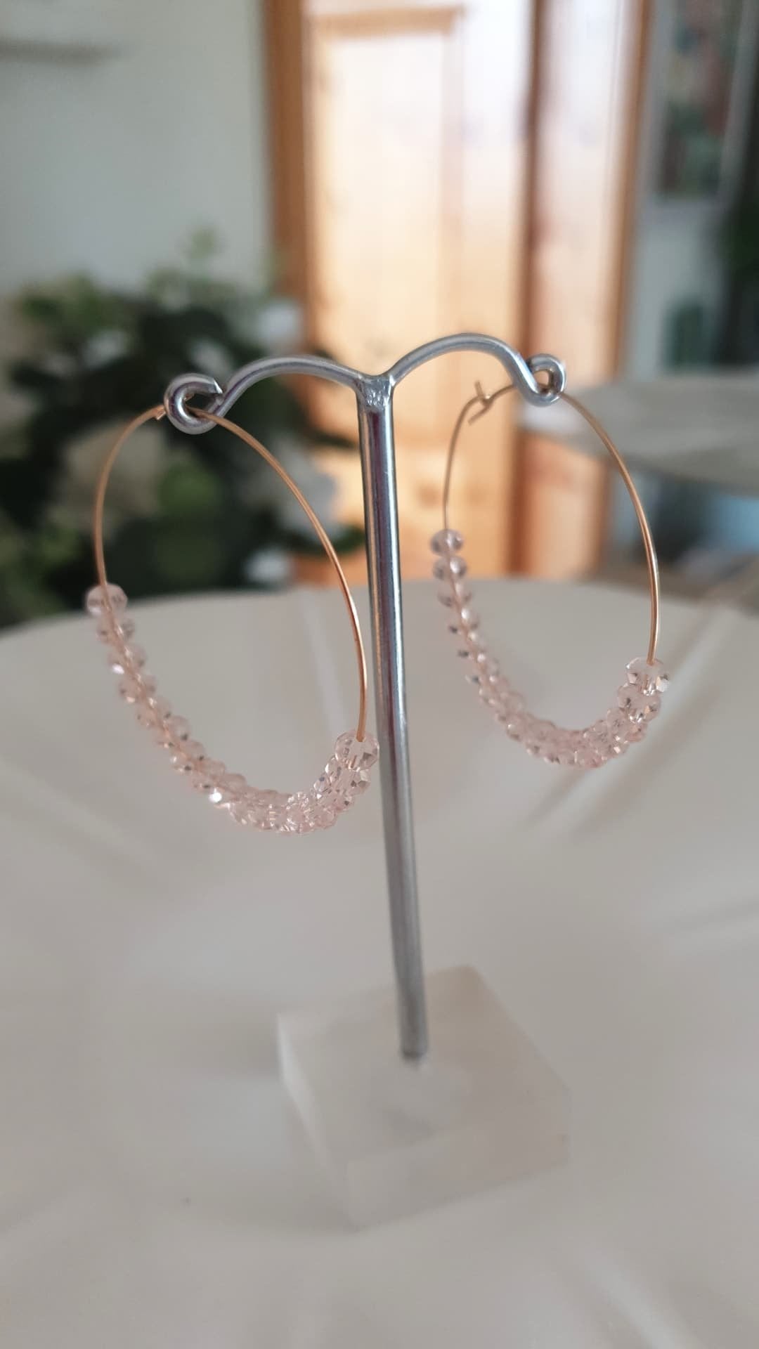 BABY PINK HOOP EARRINGS