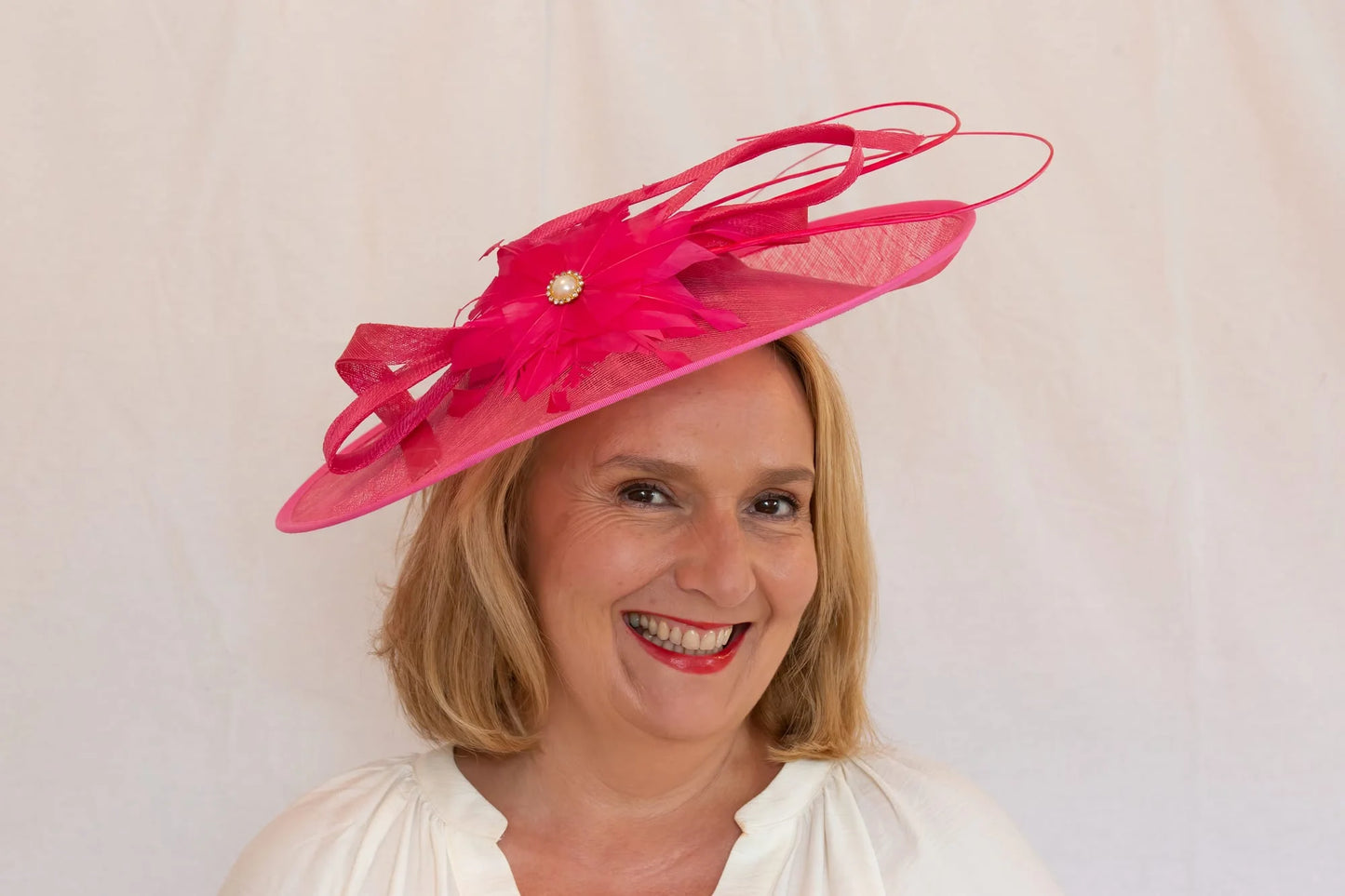 Large Cerise Headpiece with Jewel