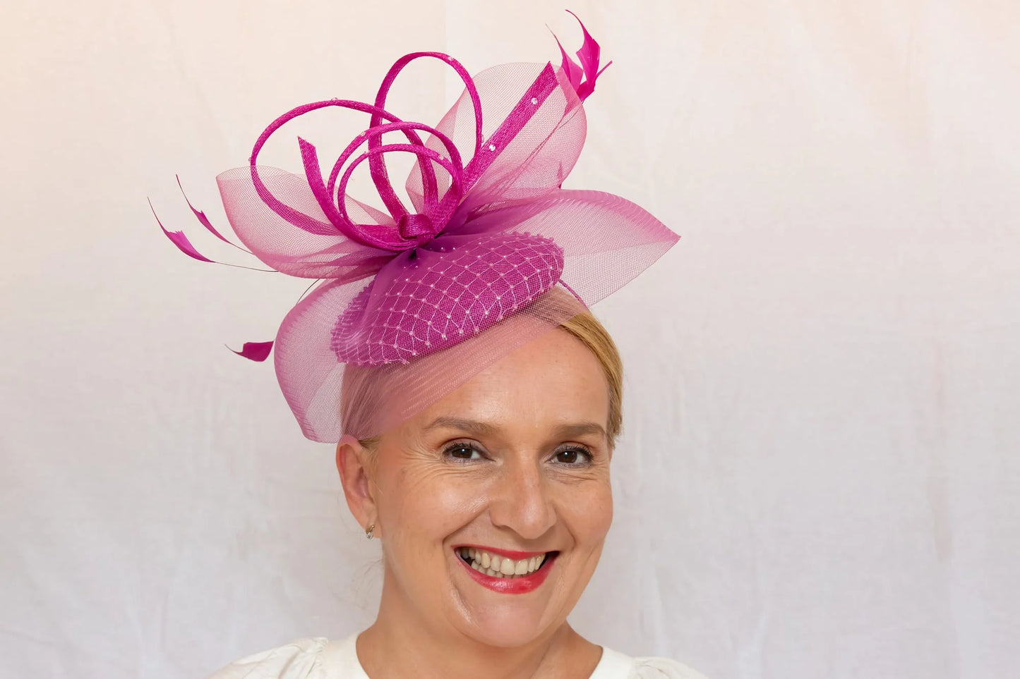 Soft Magenta/Light Purple Headpiece