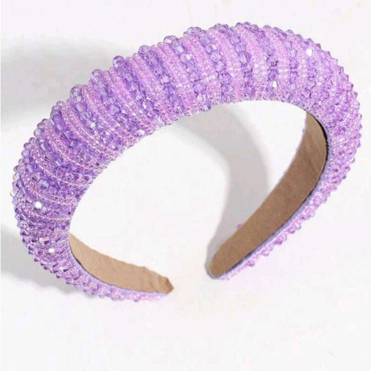 Lilac Beaded Headband