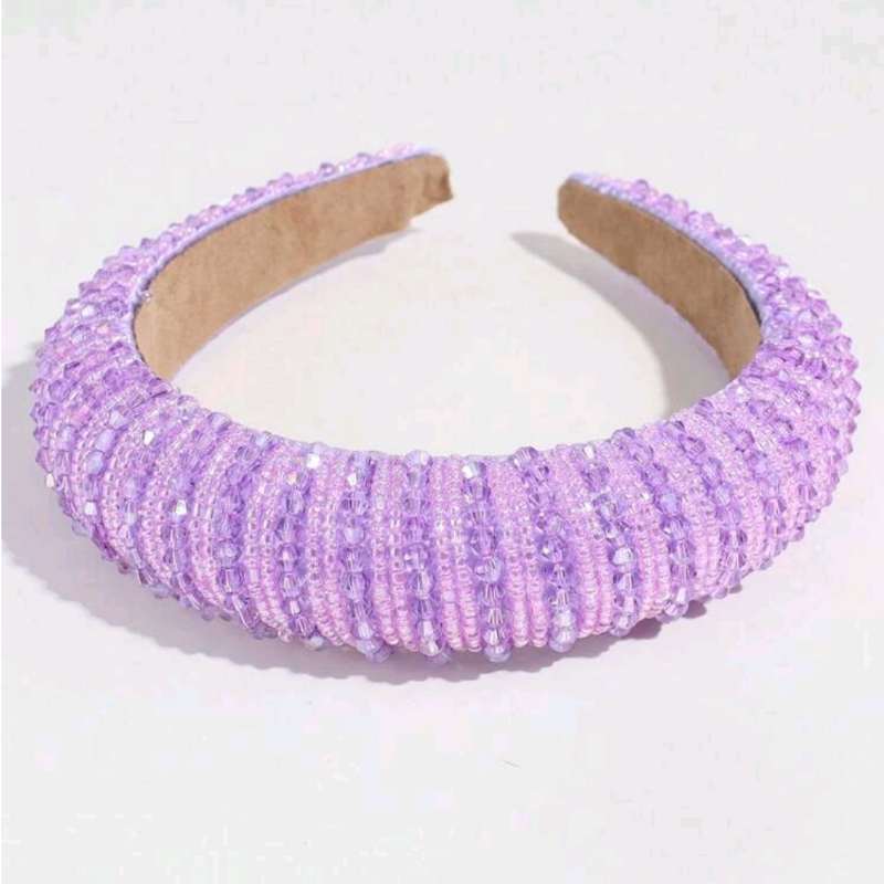 Lilac Beaded Headband