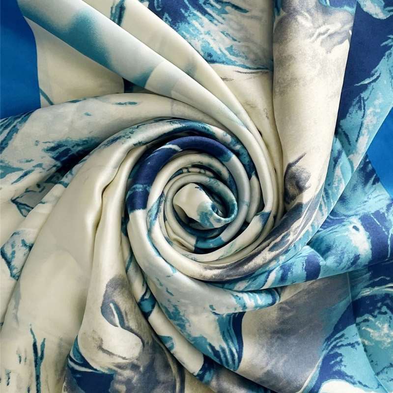 Petal Print Silk Scarf