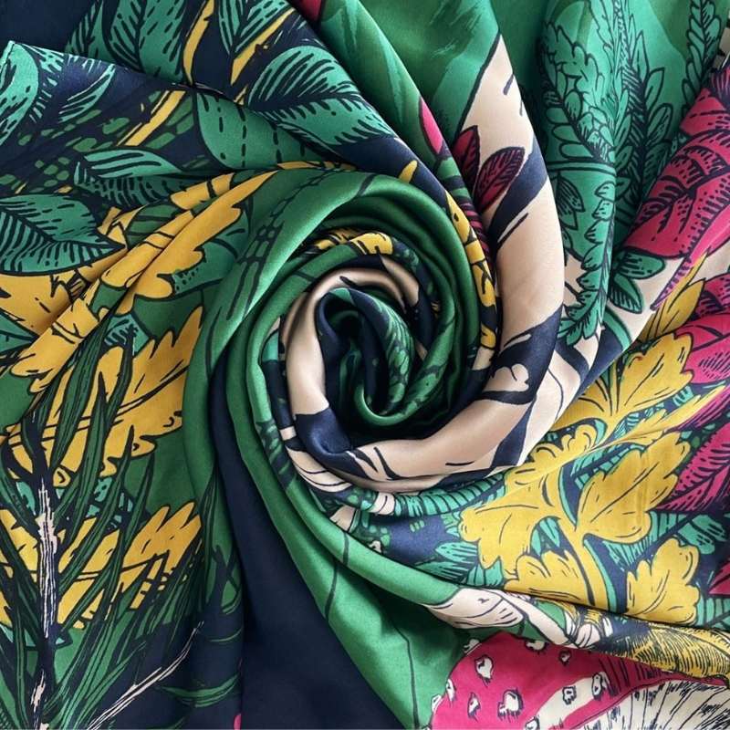 Vibrant Woodland Silk Scarf