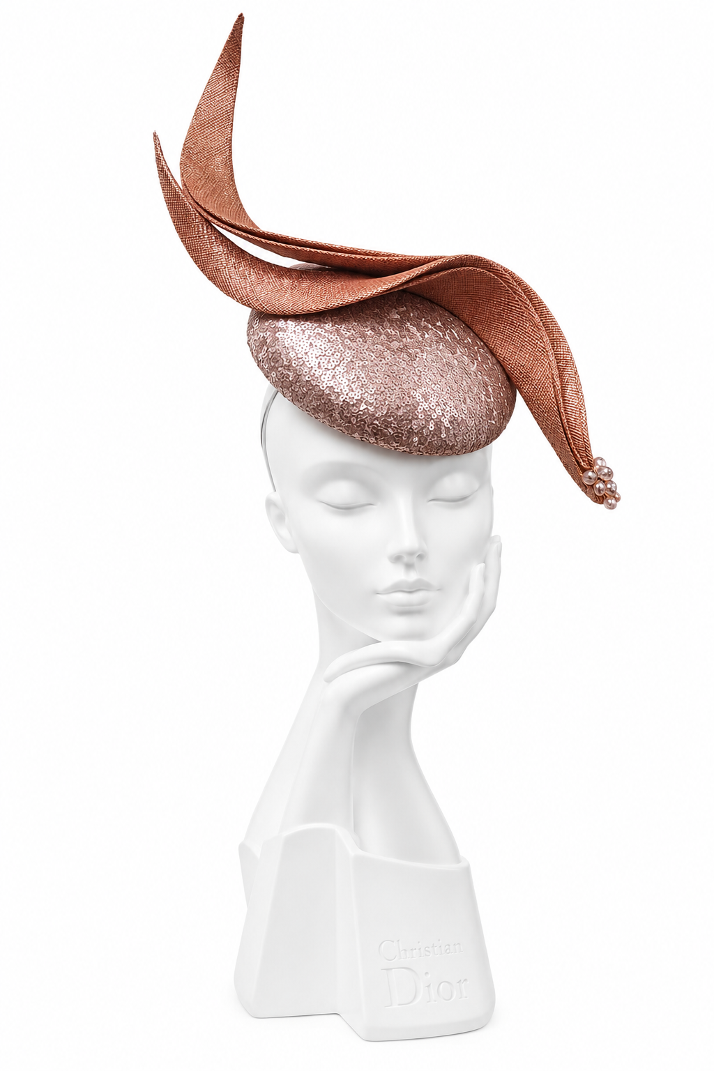Deep Rose Gold Sequin Headpiece