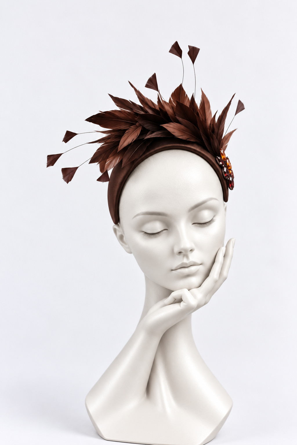 Brown Feather Headband
