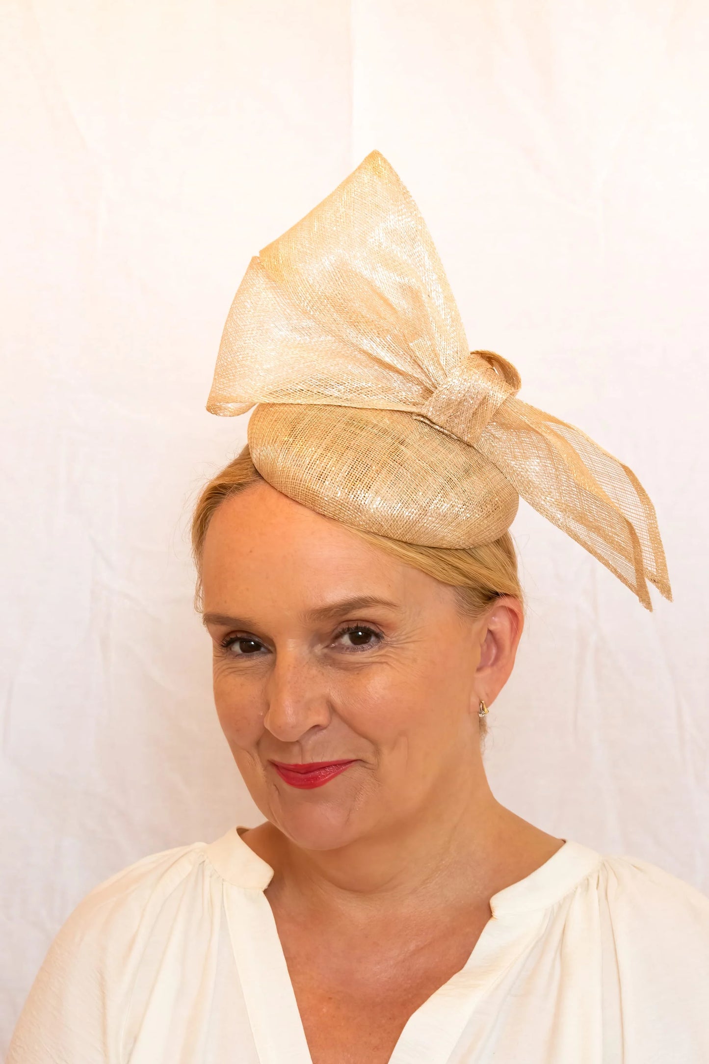 Muted Gold Headpiece with Bow