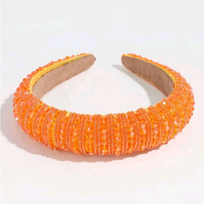 Citrus Orange Beaded Headband