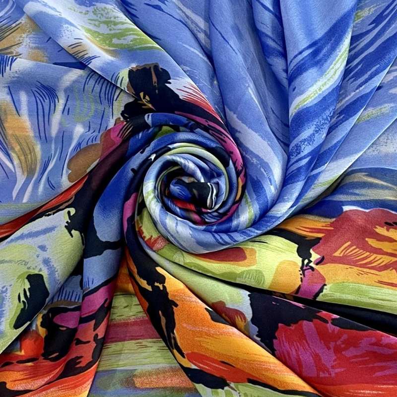 Impressionist Art Street Painting Silk Scarf