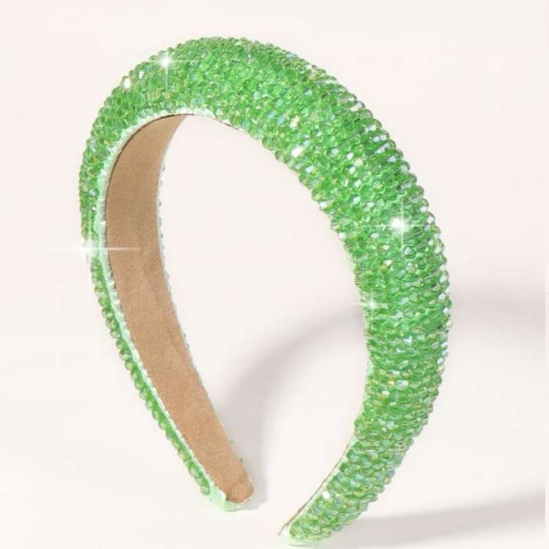 Lime Beaded Headband
