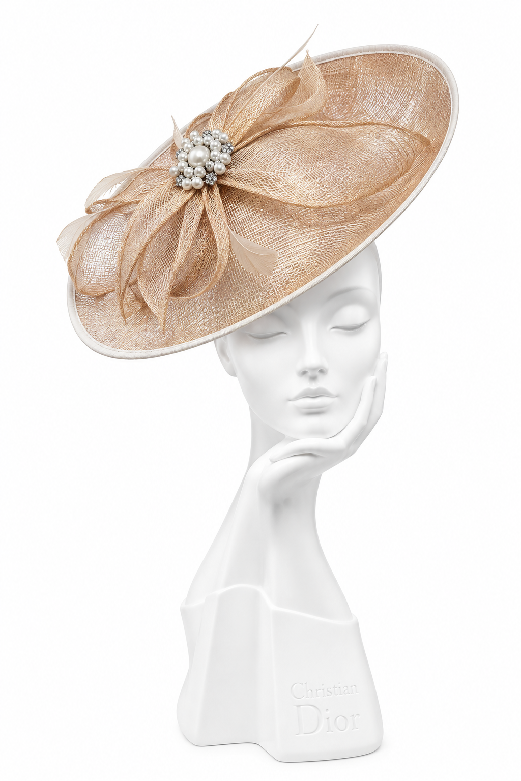 Rose Gold Saucer with Pearl Brooch Detail