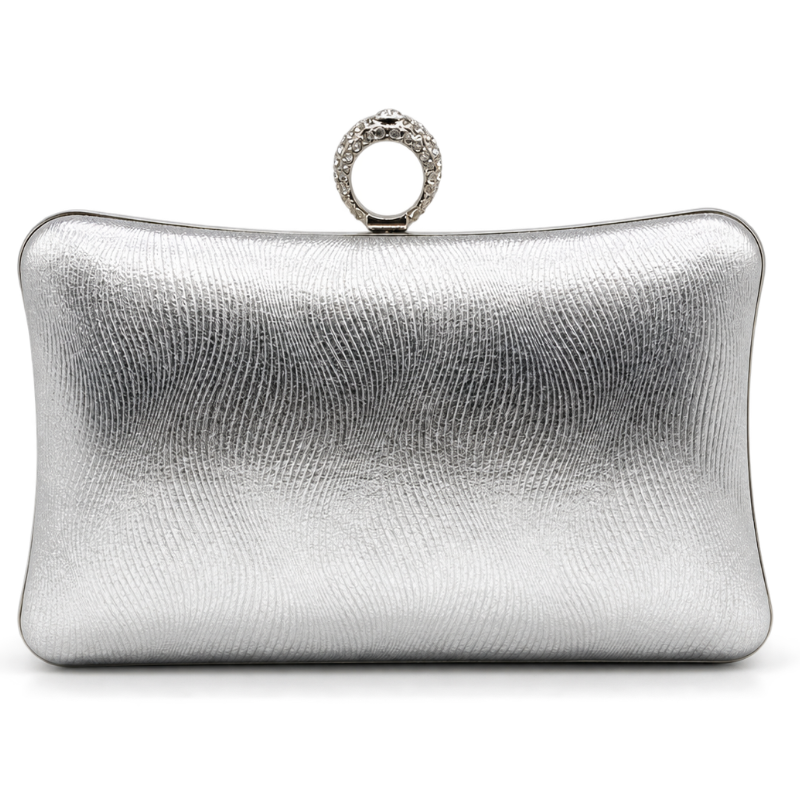 Silver Ring Clutch Bag