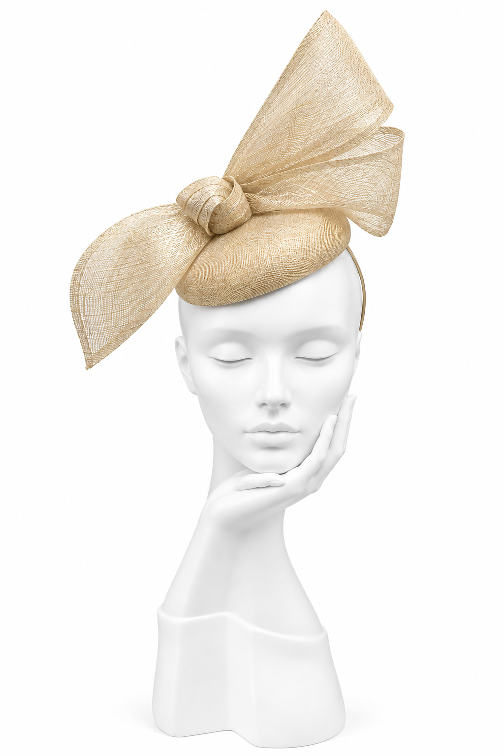 Muted Metallic Gold Bow Headpiece
